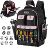 VEVOR Tool Backpack, 56 Pockets, Heavy-duty Tools Storage Organizer Work Bags with Laptop Compartment & Molded Base, Electrician Jobsite Backpack for Electrician, Repairman, and HVAC Techs