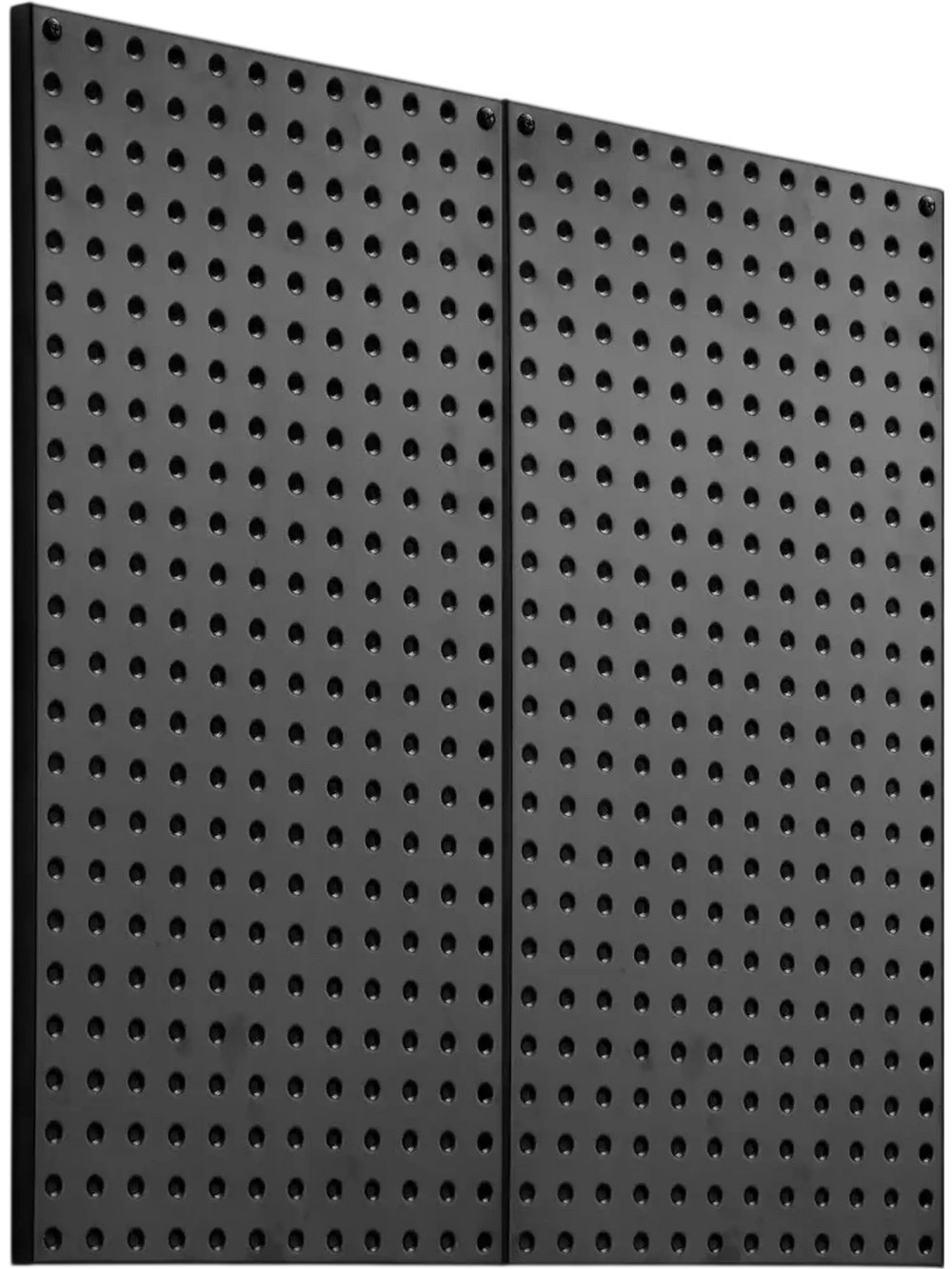 VEVOR Metal Pegboard Panels, 32" x 16" Pegboard, 2 Panels, Heavy Duty Steel Peg Board Wall Organizer, for Living Room Garage Tool Storage Workbench Office Organization Craft Room Kitchen Home, Black