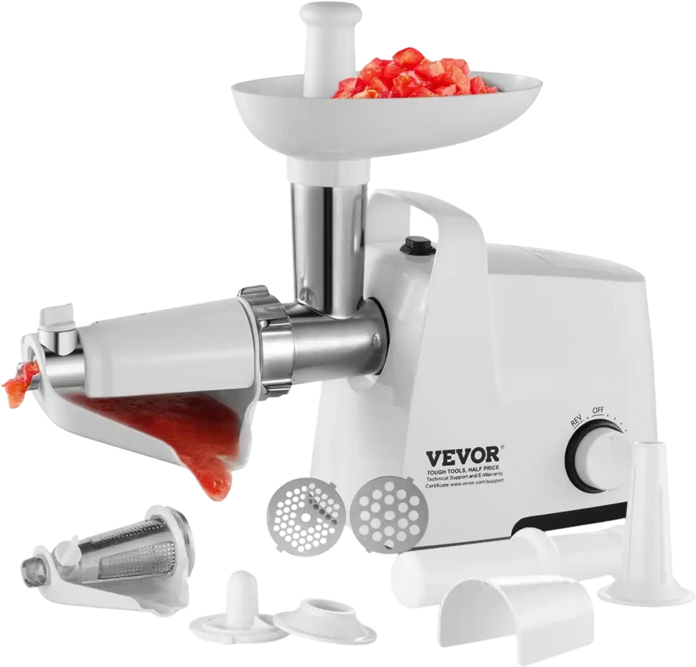 VEVOR Electric Tomato Strainer, 300W Tomato Sauce Maker Machine, 4 LBS/Min Food Strainer and Sauce Maker, Pure Copper Motor Food Mill with Reverse Function for Tomato Strawberry Blueberry Sauce