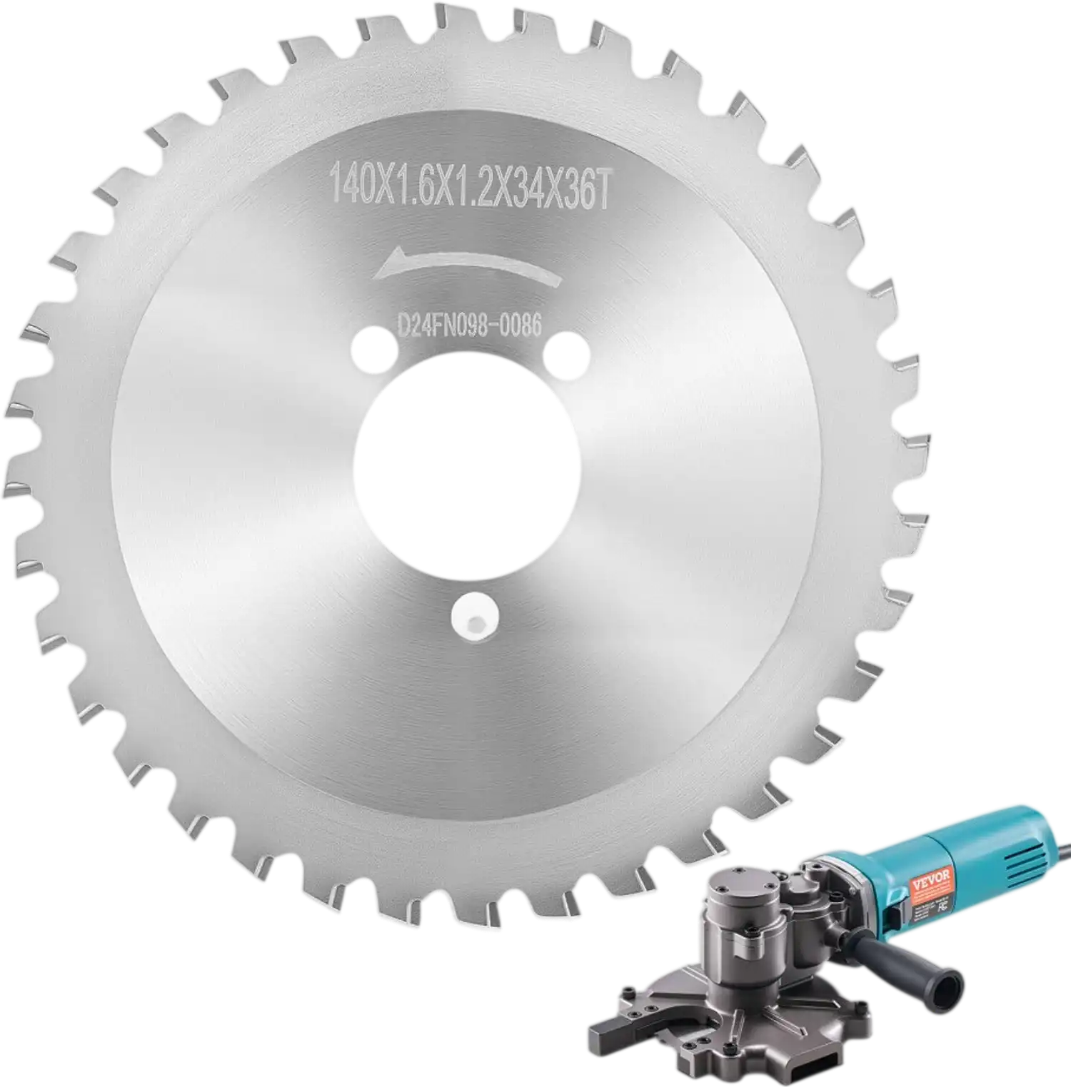 Vevor Rebar Cutter Blade Replacement 36-Tooth 140 mm New