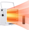 VEVOR Electric Garage Heater, 10000-Watt with Remote Control & 10 Hour Timer & Overheat Protection Wall/Ceiling Mounted Shop Heater, Commercial Fan-forced for Indoor Workshop Warehouse,240V White