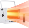 VEVOR Electric Garage Heater, 8500-Watt with Remote Control & 10 Hour Timer & Overheat Protection Wall/Ceiling Mounted Shop Heater, Commercial Fan-forced for Indoor Workshop Warehouse,240V White