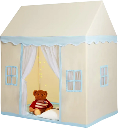 Vevor Kids Play Tent Indoor Outdoor Castle Tent Beige New