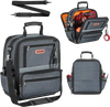 VEVOR Tool Bag, 13.2 Inch, 34-Pocket Portable Large Tool Box Organizer Storage, Carry Toolbox with Hard Plastic Base, Large Zipper, Adjustable Shoulder Strap, for Men Women Dad Husband Fathers Day