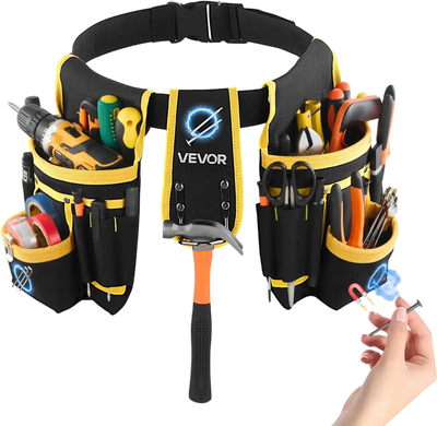 Vevor Tool Belt Magnetic Utility Work Apron with 28 Pockets New