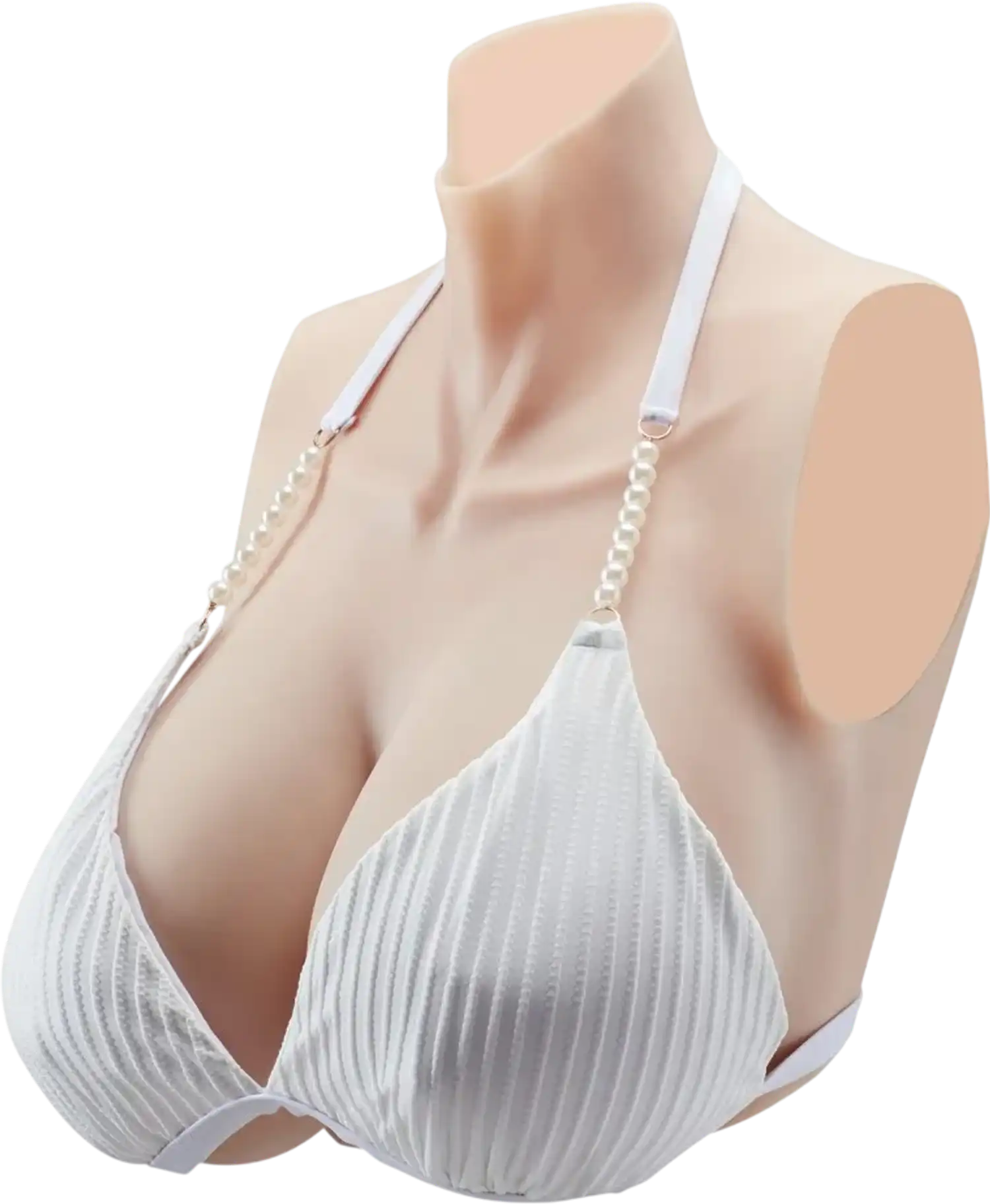 Vevor Breastplate H-Cup High Neck Silicone Breast Forms New
