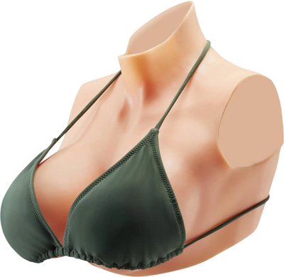 Vevor Breastplate Realistic E-Cup High Neck Silicone Breast Forms New