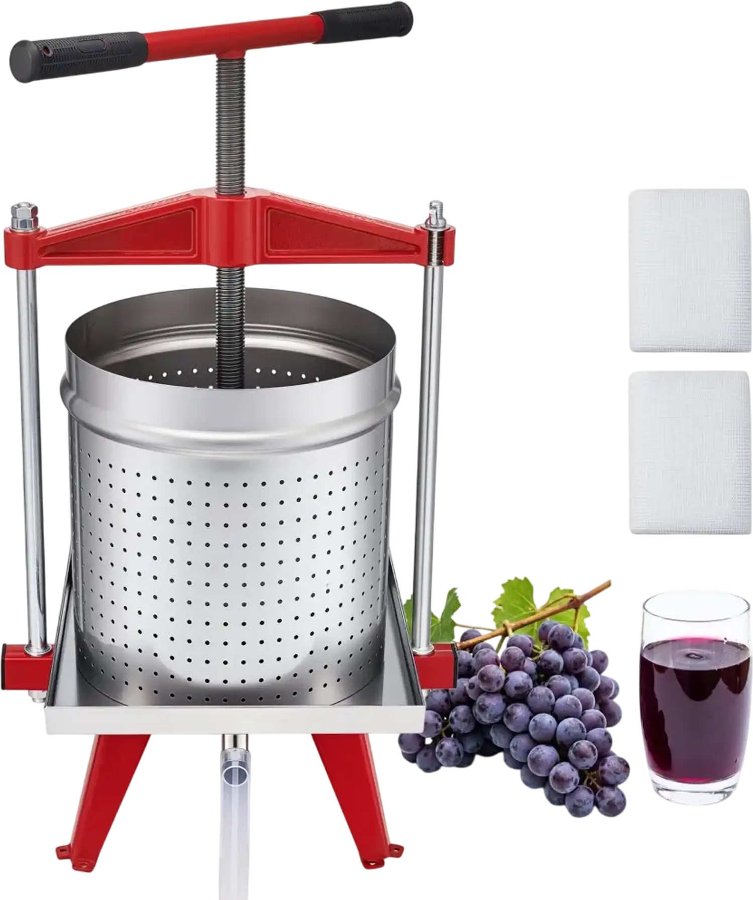 Vevor Fruit Wine Press 4 Gal Stainless Steel Manual Juice Maker New