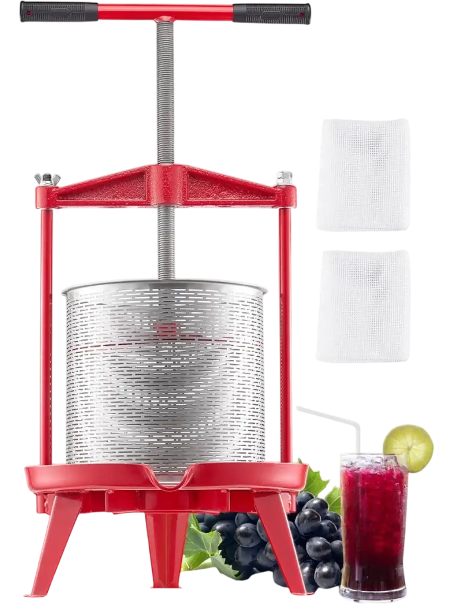 Vevor Fruit Wine Press Manual Juice Maker 3.69 Gal 14L Stainless Steel New