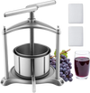 VEVOR Fruit Wine Press, 0.8 Gallon/3L, Stainless Steel Manual Juice Maker with Powerful T-Shaped Handle, Juice Making for Apple/Grape/Orange/Berry, Cheese/Tincture/Herbal Press, for Kitchen Home