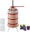 VEVOR Fruit Wine Press, 7.93Gal/30L Manual Juice Maker, Solid Beech Wood Basket, Vintage Traditional Juicer with 6 Press Wooden Blocks, 2 Filter Bags, Heavy Duty Pole Handle Bar for Cider Apple Grape