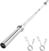 VEVOR 6FT Barbell Bar, Fits 2-Inch Weight Plates, Chrome Plated Barbell Bar with Knurled Grip for Strength Training, Weightlifting, Squat, Deadlift, Bench Press, Curl, Overhead Press, 500lbs Capacity