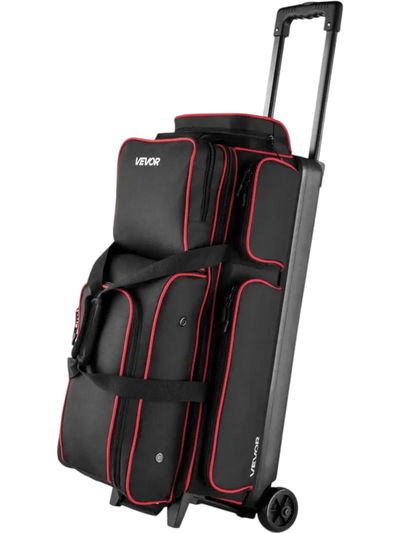 Vevor Bowling Bag 3-Ball Rolling Bag with Shoe Compartment New