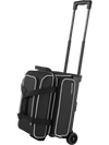 VEVOR Bowling Ball Bag, 2 Ball Double Roller Bowling Bag with Wheels, Featuring a Separate Compartment for Shoes (Up To US Size 16) & Oversized Accessory Pocket, Retractable Handle Extends to 41.32 in