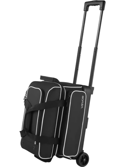 Vevor Bowling Bag 2 Ball Roller with Wheels Shoe Compartment New
