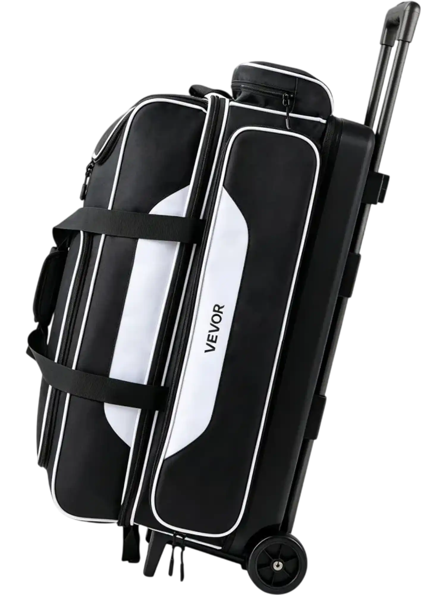 Vevor Bowling Bag 3-Ball Double Roller with Shoe Compartment and Accessory Pockets New