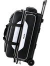 VEVOR 3 Ball Bowling Bag Double Roller Bag with Separate Shoe Compartment, for Bowling Shoes (Up To US Men Size 16), Rolling Ball Bag w/ Wheel, Accessory Pocket, Retractable Handle Extends to 40 in