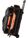 VEVOR 3 Ball Bowling Bag Double Roller Bag with Separate Shoe Compartment, for Bowling Shoes (Up To US Men Size 16), Rolling Ball Bag w/ Wheel, Accessory Pocket, Retractable Handle Extends to 40 in