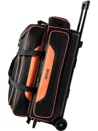 Vevor Bowling Bag 3-Ball Double Roller with Shoe Compartment New