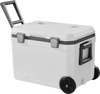 VEVOR Portable Cooler, 45 QT Wheeled Cooler with Ice Retention, Heavy-Duty Handles and Cup Holder, Lightweight Rigid Material Insulated Portable Cooler, Suitable for Family Picnics and Long Trips