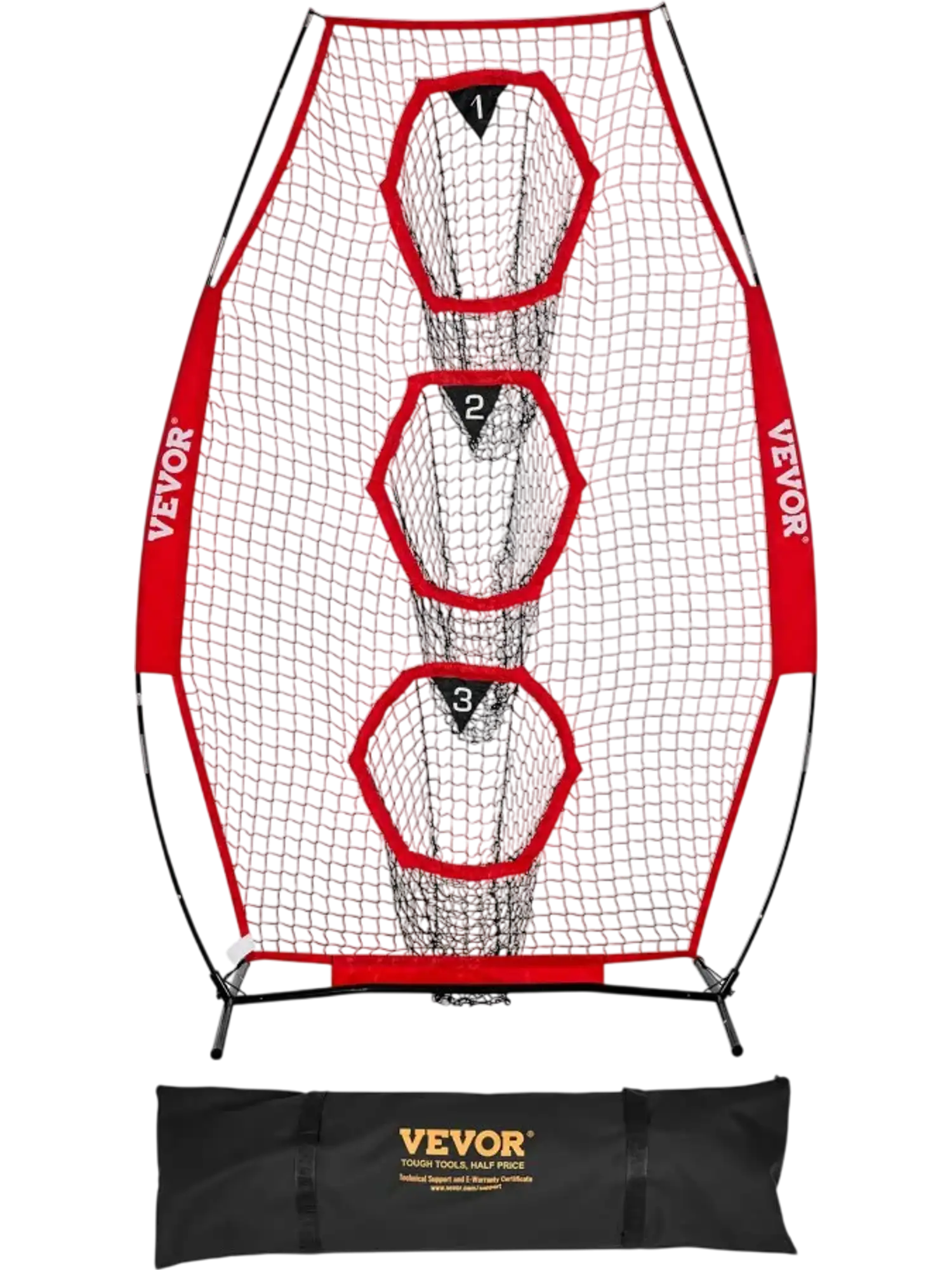 Vevor Football Throwing Net 8' x 4' QB Training Target Practice Net Red New