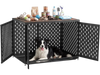 VEVOR Dog Crate Furniture, 42 Inch Heavy Duty Dog Kennel Furniture Indoor for Small & Medium Dogs, Steel Decorative Pet Cage House End Table with 3 Doors, Detachable Tray & Escape-Proof Locks, Black