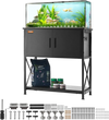 VEVOR Aquarium Stand, 29 Gallon Fish Tank Stand, 28.7 x 16.5 x 30 in Steel and MDF Turtle Tank Stand, 242.5 lbs Load Capacity, Reptile Tank Stand with Storage Cabinet and Embedded Power Panel, Black