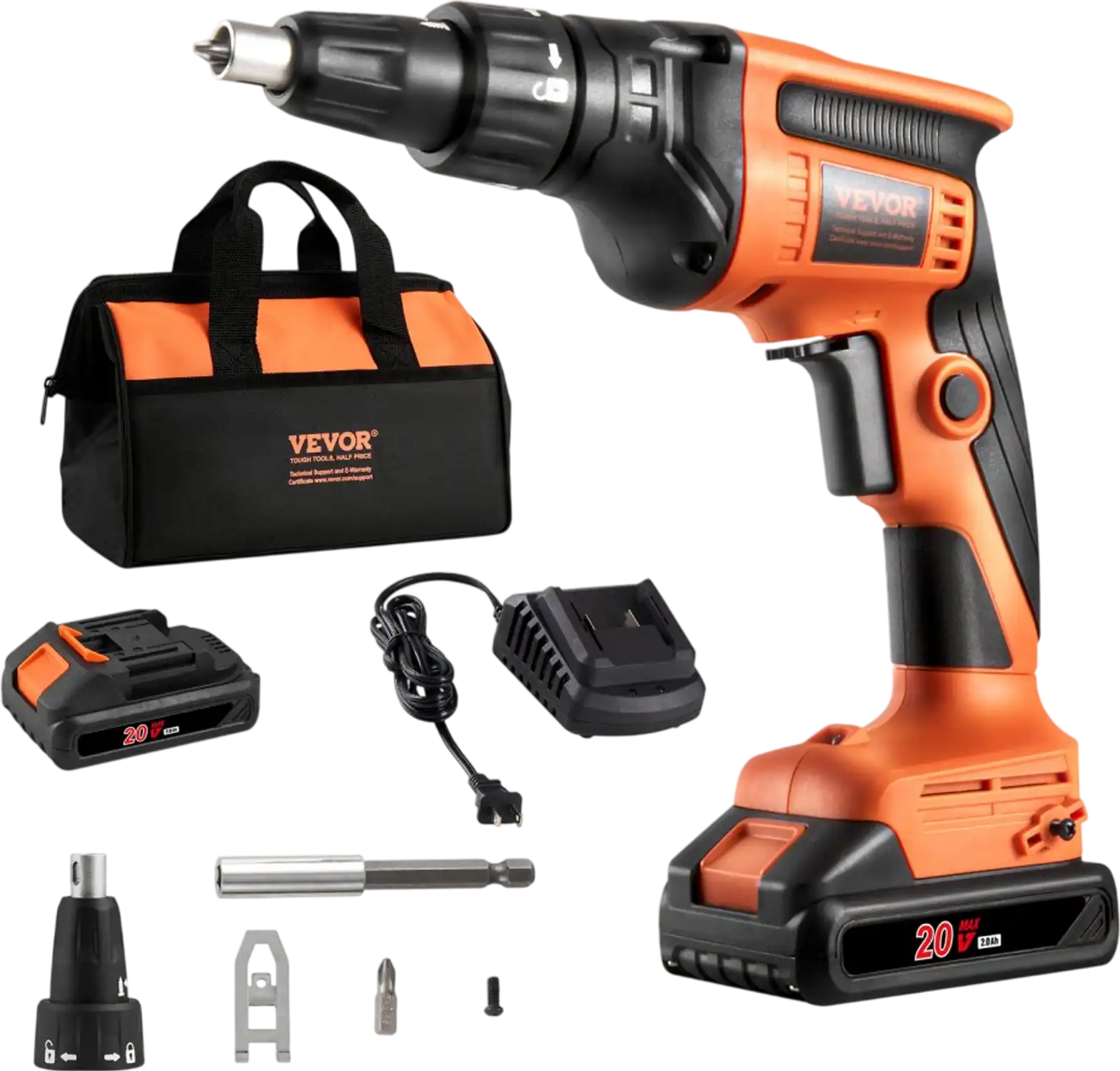 Vevor Drywall Screw Gun Brushless Cordless 20V Max 4200 RPM Kit New