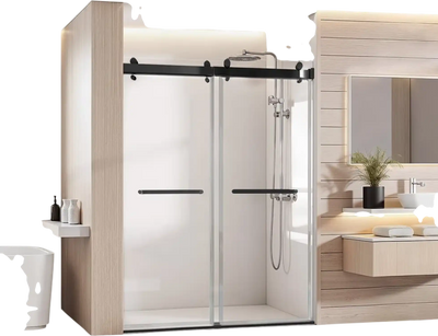 VEVOR Frameless Shower Door, 48