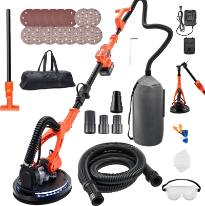 Vevor Drywall Sander 0-1600 RPM 450W Cordless with Vacuum Dust Collection New