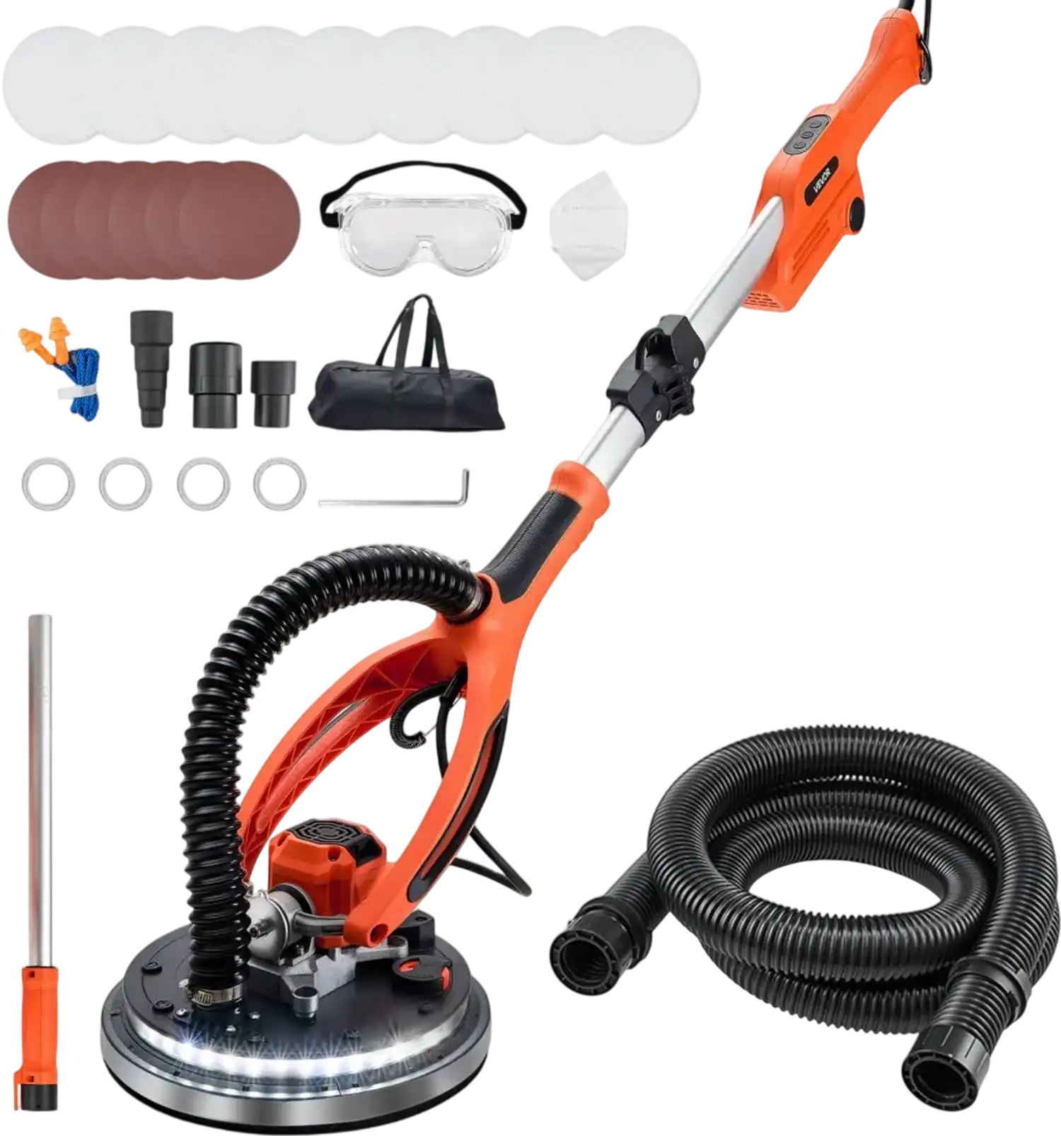 Vevor Drywall Sander 950W Popcorn Ceiling Removal Tool with LED Light New