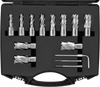 VEVOR Annular Cutter Set, 13 pcs Weldon Shank Mag Drill Bits, 7/16" to 1-1/16" Cutting Diameter, 1" Cutting Depth, M2AL HSS, 2 Pilot Pins, Hex Wrench and Portable Case, for Using with Magnetic Drills