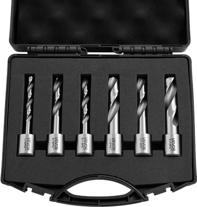 Vevor Annular Cutter Set 6-Pc Weldon Shank Mag Drill Bits Kit New