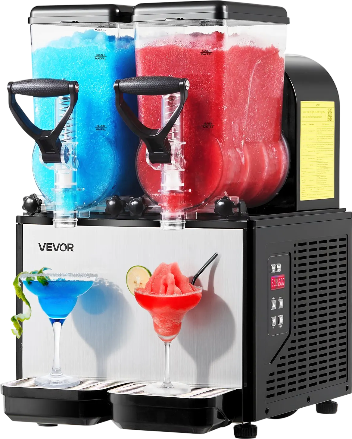 Vevor Slushy Machine 1.6 Gal Dual Tanks with Self-Cleaning New
