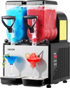 VEVOR Slushie Machine, 6L/1.6Gal x 2 Tank Commercial Slushy Maker, Frozen Drink Maker with Self-Cleaning, Margarita Machine for Restaurants Bars Party for Slushie, Margaritas, Milkshake & More