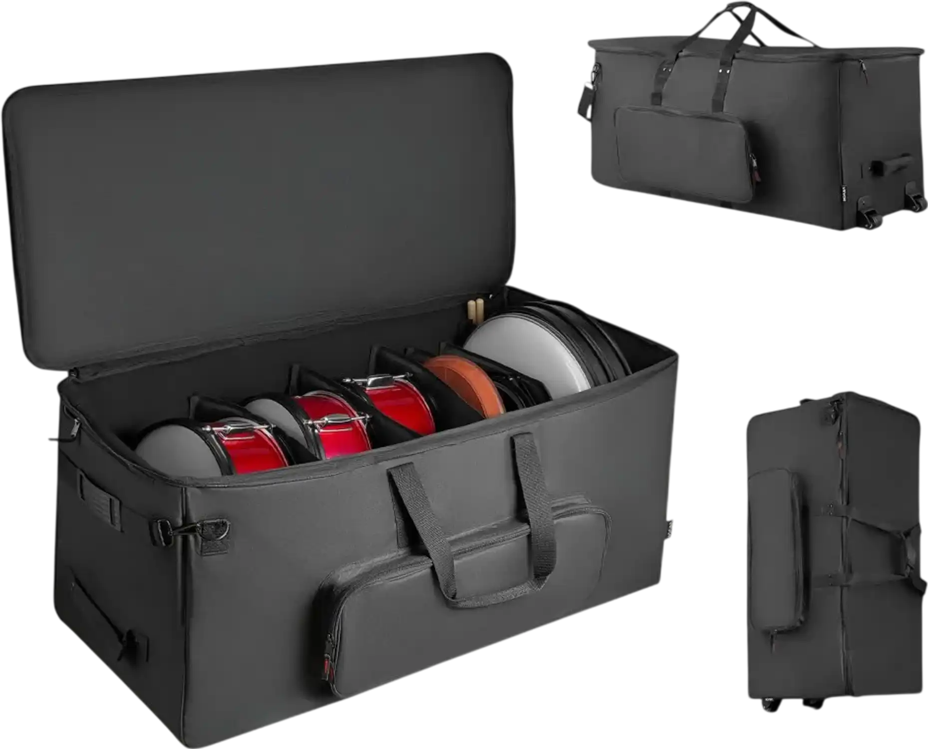 Vevor Drum Bag Electronic Drum Kit Travel Case with Wheels 36.2