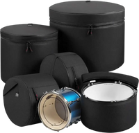 VEVOR 5-Piece Drum Case Set, 600D, Padded Drum Bags for 22 in Bass, 12/13/16 in Tom, 14 in Snare, Thick Padding, Lightweight Protective Covers Travel Storage Cases, for Drums Accessories Protection