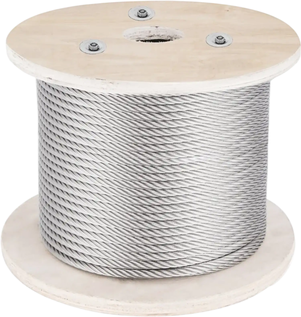 VEVOR 316 Stainless Steel Cable, 500FT Stainless Steel Wire Rope of 5/32 Inch Diameter and 1x19 Construction, 3300 LBS Breaking Strength Steel Cable for Outdoor Railing Decking DIY Balustrade