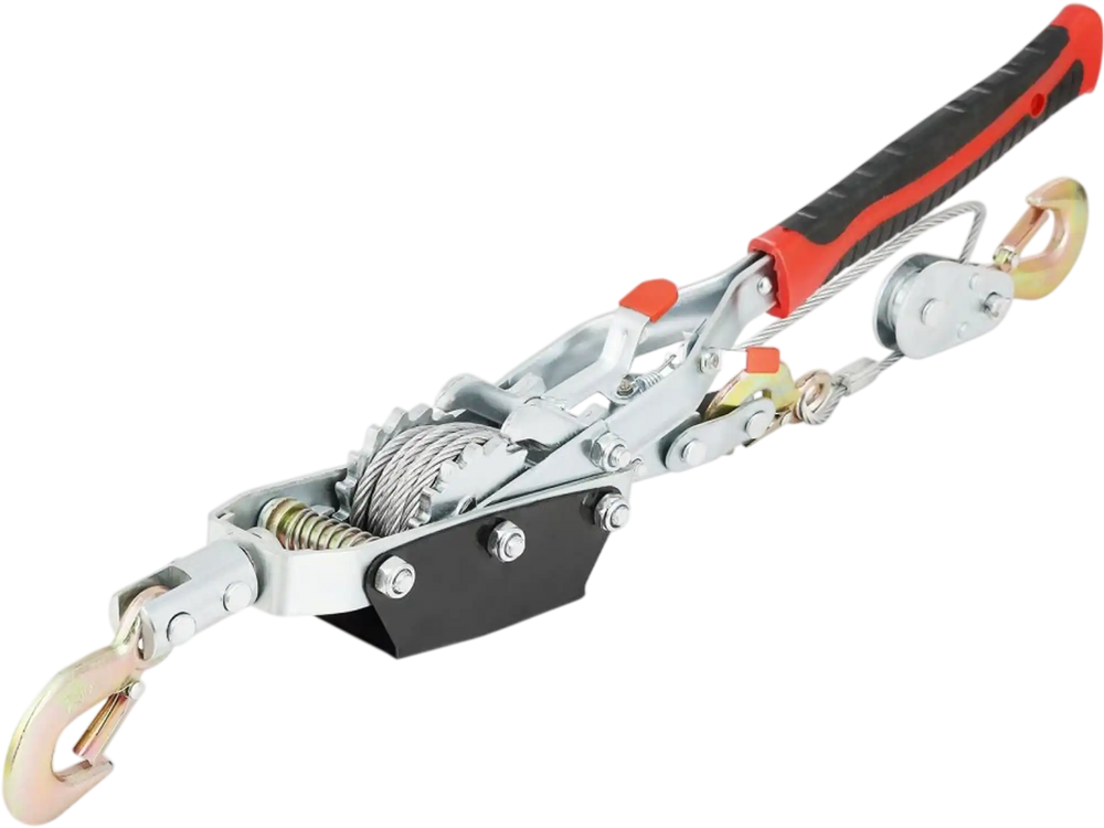 VEVOR Come Along Winch, 4 Ton (8,818 lbs) Pulling Capacity, 10 ft Steel Cable, 3 Hooks, Heavy Duty Ratchet Power Puller Tool with Dual Gears, Automotive Hoist Cable Puller Ideal for Vehicle Rescue