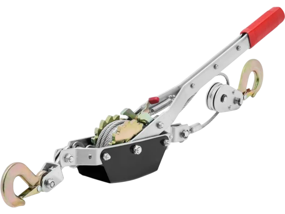 VEVOR Come Along Winch, 2 Ton (4,409 lbs) Pulling Capacity, 12 ft Steel Cable, 2 Hooks, Heavy Duty Ratchet Power Puller Tool with Dual Gears, Automotive Hoist Cable Puller Ideal for Vehicle Rescue