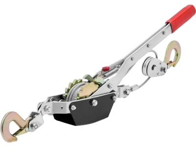 VEVOR Come Along Winch, 2 Ton (4,409 lbs) Pulling Capacity, 12 ft Steel Cable, 2 Hooks, Heavy Duty Ratchet Power Puller Tool with Dual Gears, Automotive Hoist Cable Puller Ideal for Vehicle Rescue