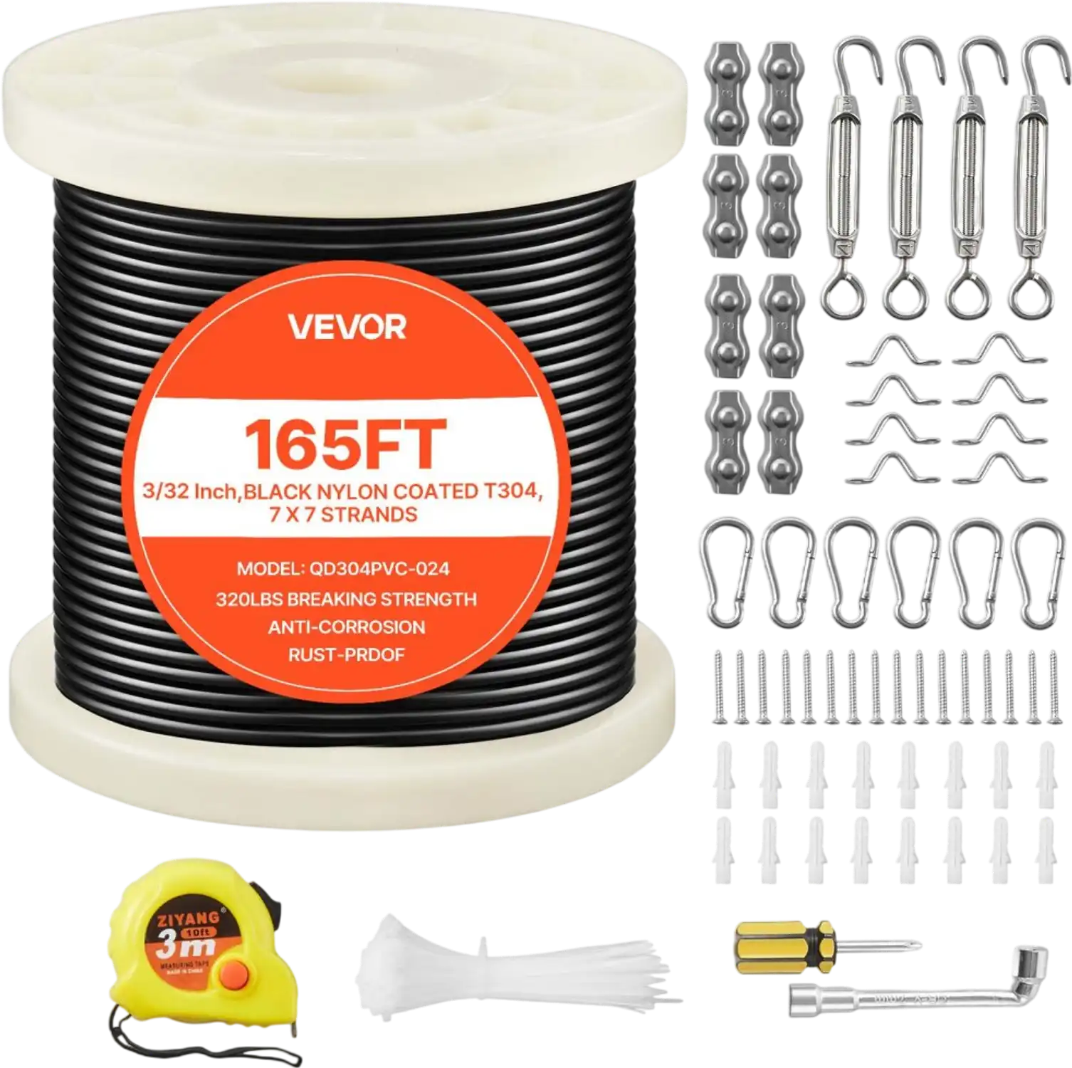 Vevor Wire Rope Kit 3/32