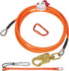 VEVOR 16mm Steel Core Flipline, 12ft(3.6m) Arborist Flipline, Flip Line for Tree Climbing with Alloy Steel Snap Hook & Aluminum Alloy Carabiner, 30KN Breaking Tension for Fall Protection, Tree Climber