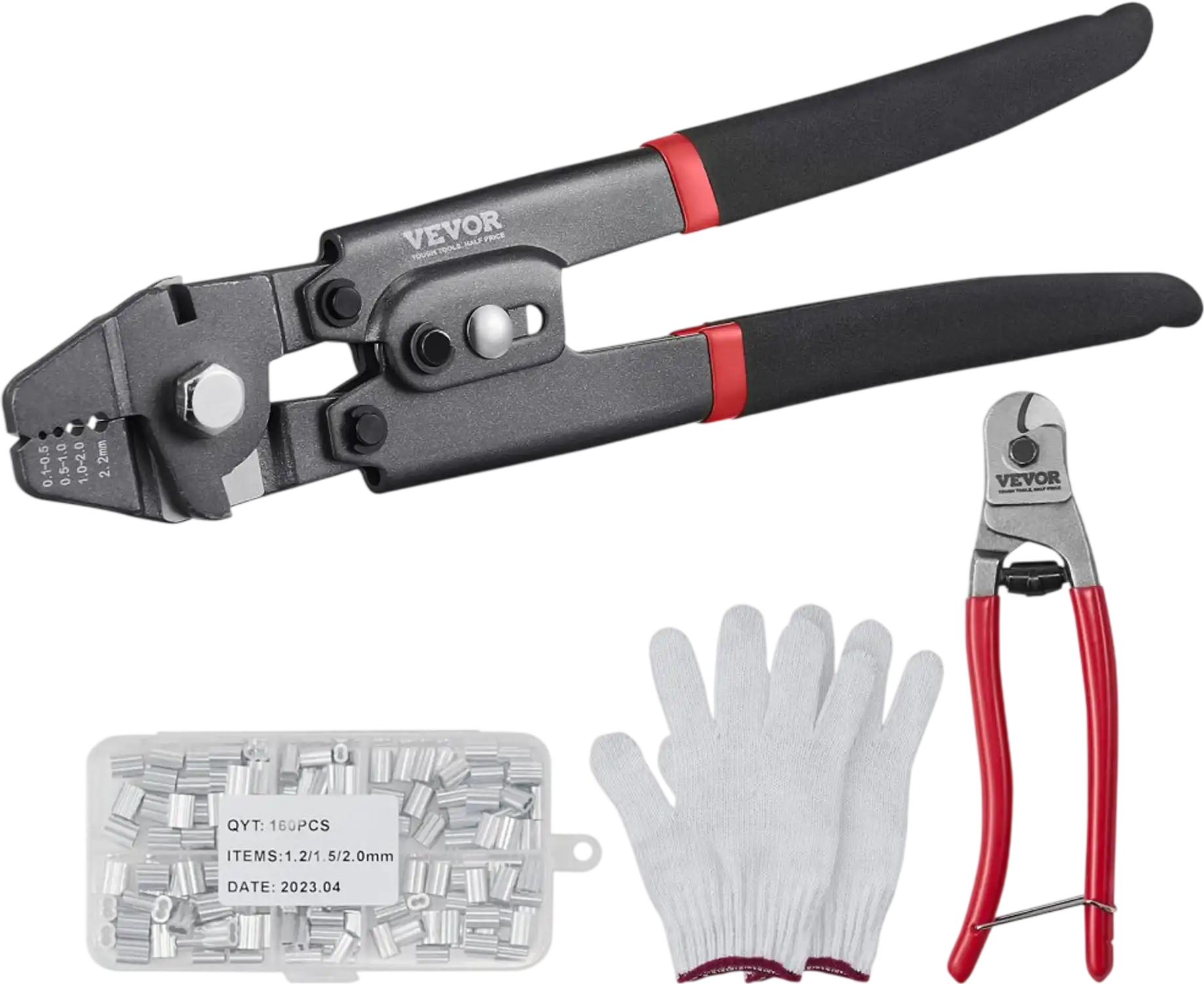 Vevor Crimping Tool Wire Rope Crimper and Cutter Kit New