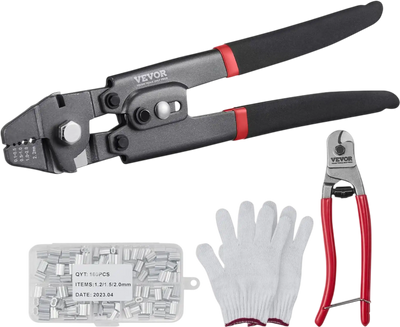 Vevor Crimping Tool Wire Rope Crimper and Cutter Kit New