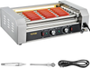VEVOR Hot Dog Roller, 18 Hot Dog Capacity 7 Rollers, 1050W Stainless Steel Cook Warmer Machine with Dual Temp Control, LED Light and Detachable Drip Tray, Sausage Grill Cooker for Kitchen Restaurant