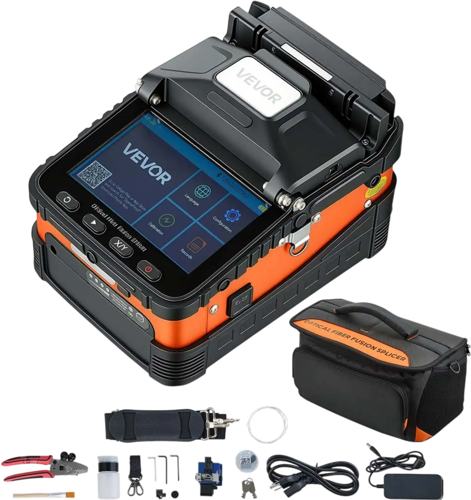Vevor Fiber Fusion Splicer 6-Motor 8s Splicing 18s Heating 5200mAh 5