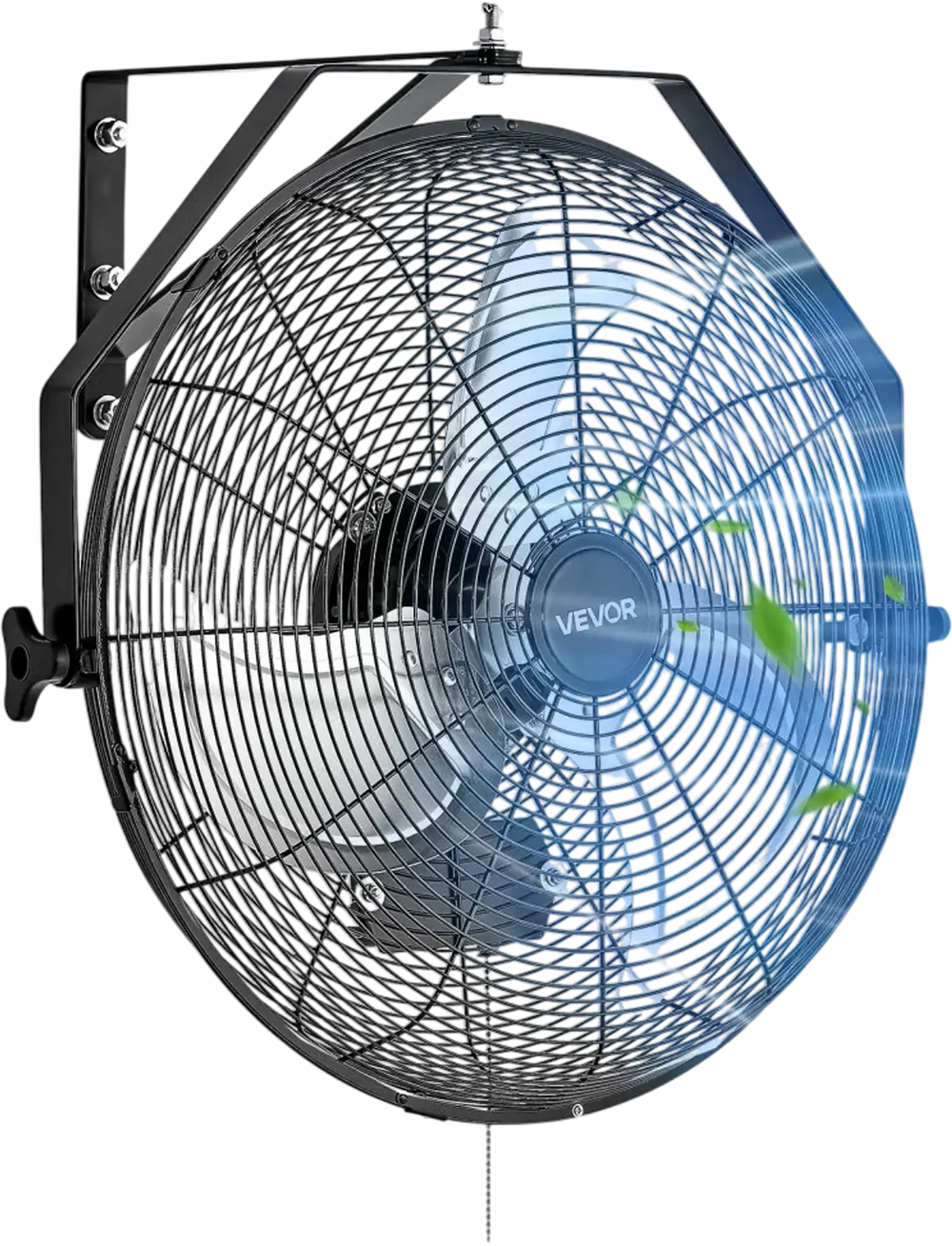 VEVOR 18 Inch Industrial Wall Mount Fan, High Velocity 4000 CFM Indoor Fan with 3 Speeds,  Powerful Motor Garage Wall Fan with Aluminum Blades for Workshop, Warehouse, Greenhouse, Commercial