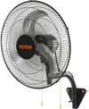 VEVOR Wall Mount Fan, 18 Inch, 3-speed High Velocity Max. 4000 CFM Oscillating Industrial Wall Fan, Commercial or Residential for Warehouse, Greenhouse, Workshop, Patio, Basement, Black, ETL Listed