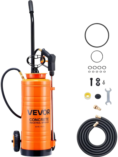 Vevor Sprayer Industrial Concrete Hand Pump with Cart 3.5 Gallon New